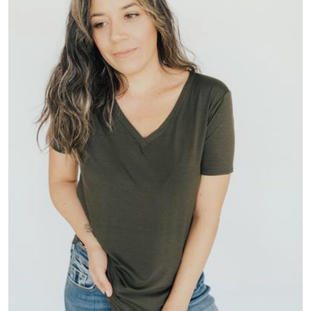 CJ’s Favorite V Neck Tee in Olive